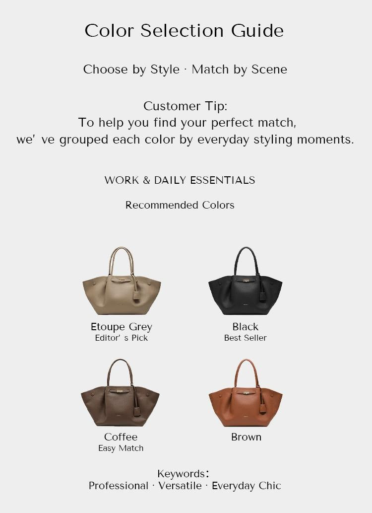 Elegant Daily Tote Bag – Premium PU Leather with Top Handle & Removable Pendant