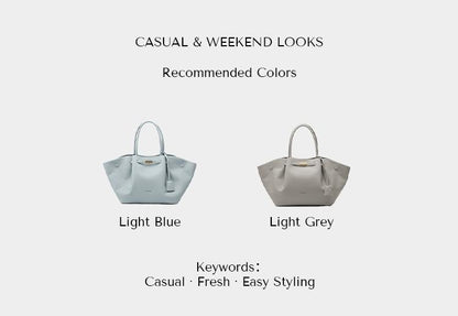 Elegant Daily Tote Bag – Premium PU Leather with Top Handle & Removable Pendant
