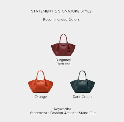 Elegant Daily Tote Bag – Premium PU Leather with Top Handle & Removable Pendant