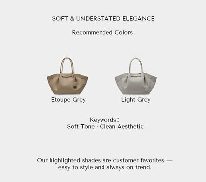 Elegant Daily Tote Bag – Premium PU Leather with Top Handle & Removable Pendant