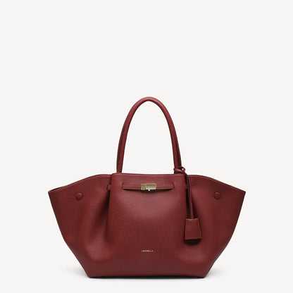 Elegant Daily Tote Bag – Premium PU Leather with Top Handle & Removable Pendant